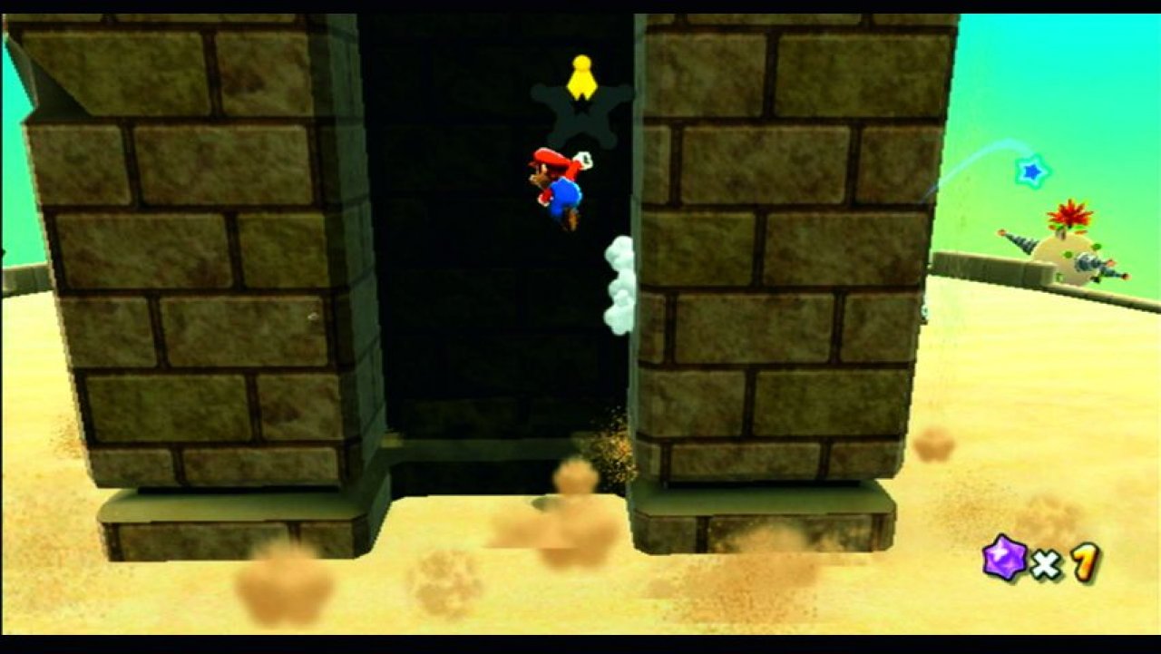 [17/09/2020] Der Wandsprung ist diesmal wesentlich leichter auszuführen als in Super Mario 64.