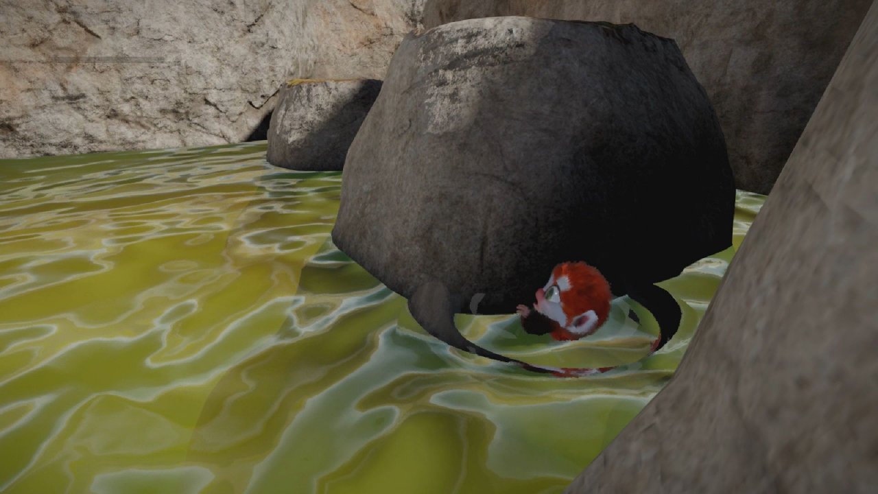[21/09/2020] Der Affe ist im Wasser leider nicht sonderlich agil. Er kann eine kurze Zeit schwimmen, aber aus dem Wasser kommt man so gut wie nie.