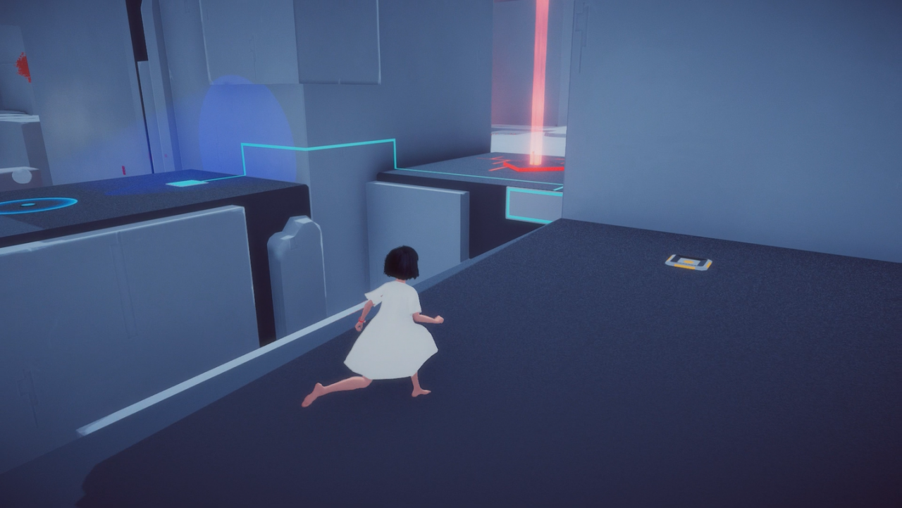 [11/09/2020] In den 3D-Rätseln müssen wir mithilfe von Würfeln, Teleportationsröhren und Plattformen zum rot leuchtenden Ziel gelangen.