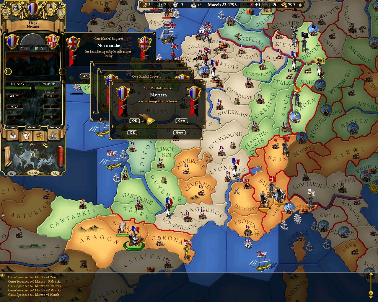 [05/11/2020] Die zahlreichen Popups, die in Europa Universalis 2 bei Ereignissen aufploppen, nehmen schnell überhand und erinnern an ein abgestürztes PC-System. &nbsp;