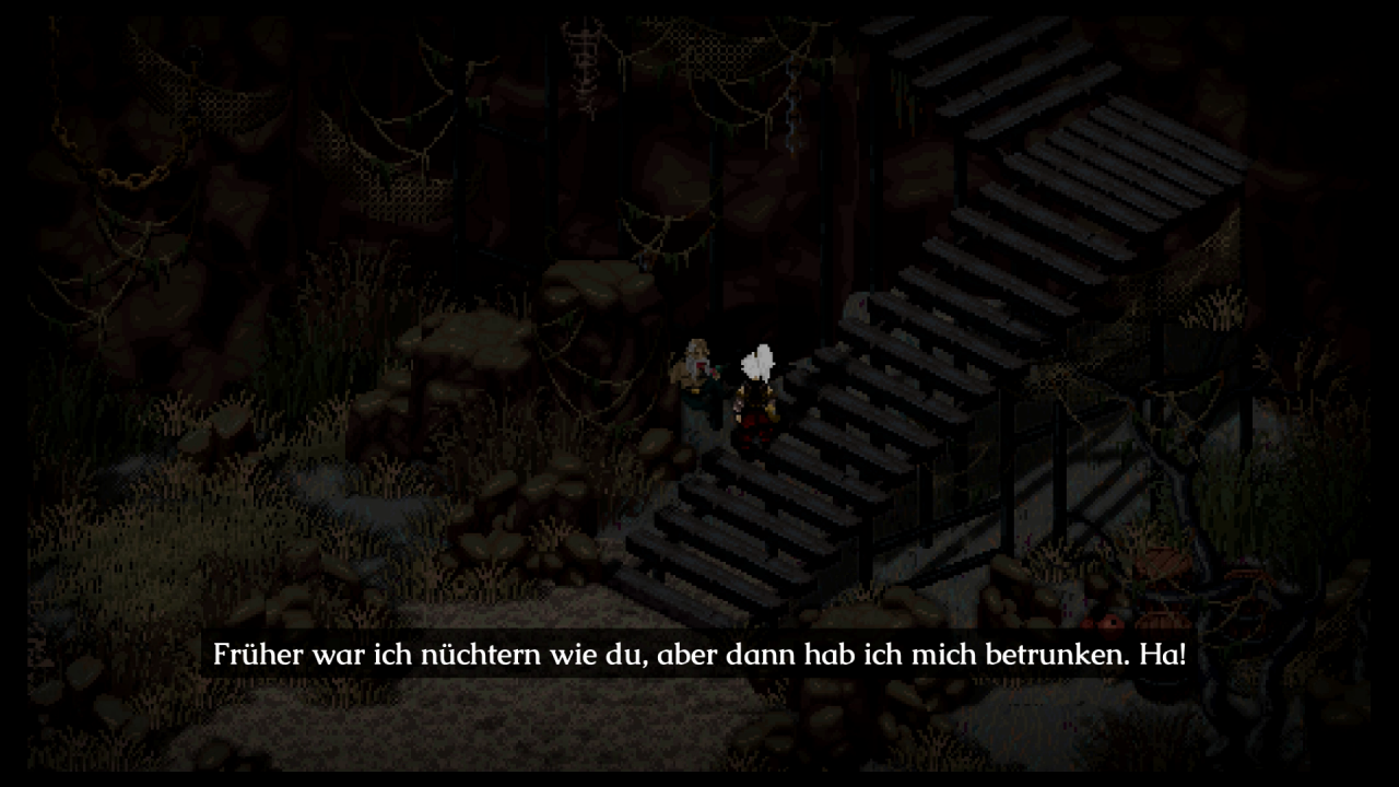 [07/01/2021] Viele Menschen der Spielwelt sind Alkoholiker geworden, da sie die Realität nicht mehr ertrugen. Das heißt aber nicht, dass es keinen Humor im Spiel gibt.