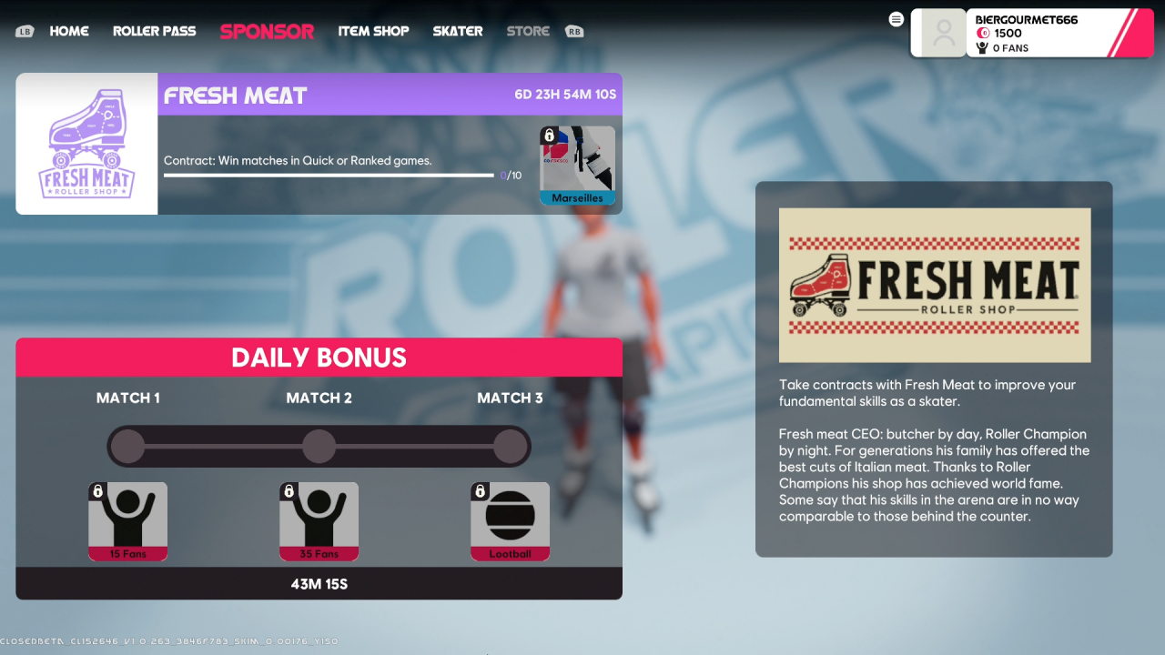 [15/02/2021] Für Sponsoren müsst ihr kleine Aufgaben erledigen. Im Gegenzug winken Ingame-Credits und kosmetische Items als Belohnung.