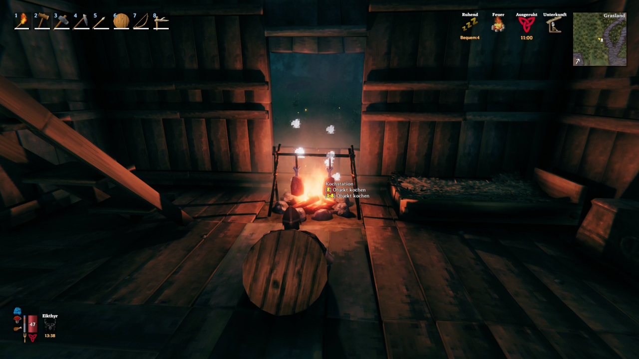 [11/02/2021] Wenn ihr alleine an eurem Lagerfeuer sitzt, kommt richtige Wikinger-Romantik auf. Mit Freunden macht das Spiel aber natürlich mehr Spaß.