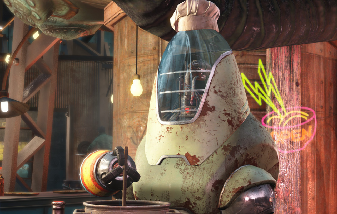 [09/02/2021] Shinji Mikami als Synchronsprecher: In der japanischen Version von Fallout 4 (2015) leiht der Spielemacher Küchenchef-Roboter Takahashi aus Diamond City seine Stimme.