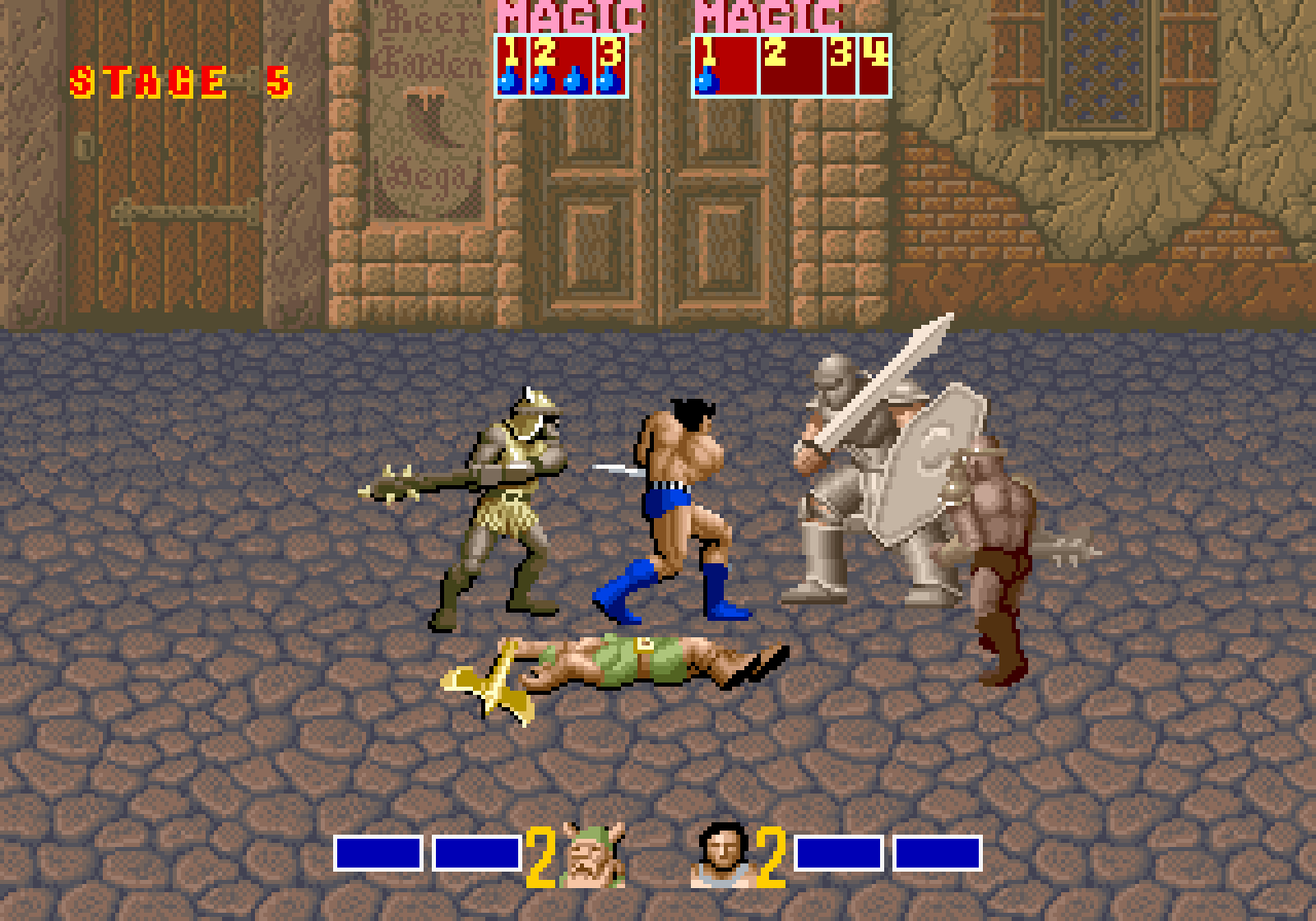 [31/03/2021] Das zu dritt im Koop spielbare Fantasy-Hack’n’Slay Golden Axe (1989) war Segas Antwort auf das damals immens erfolgreiche, jedoch nur zu zweit spielbare Double Dragon (1987) von Publisher Taito.
