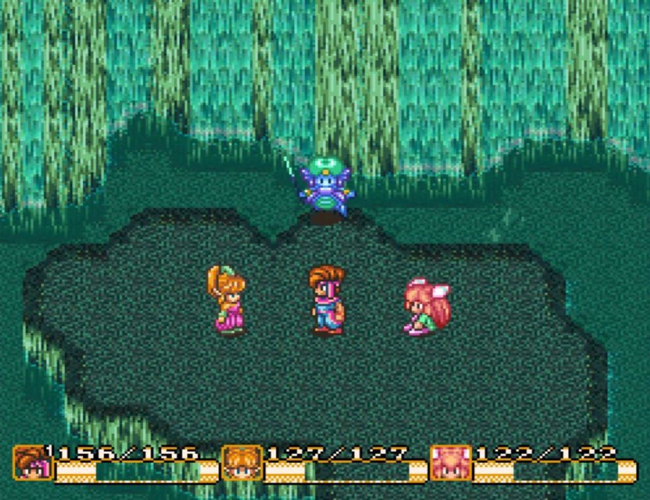 [31/03/2021] Secret of Mana (1993) für das Super Nintendo gilt als eines der ersten SNES-Rollenspiele mit komfortablem Drop-In-/Drop-Out-Koop-Modus. Drei Spieler können einen Großteil der ca. 25-stündige Story gemeinsam bewältigen.