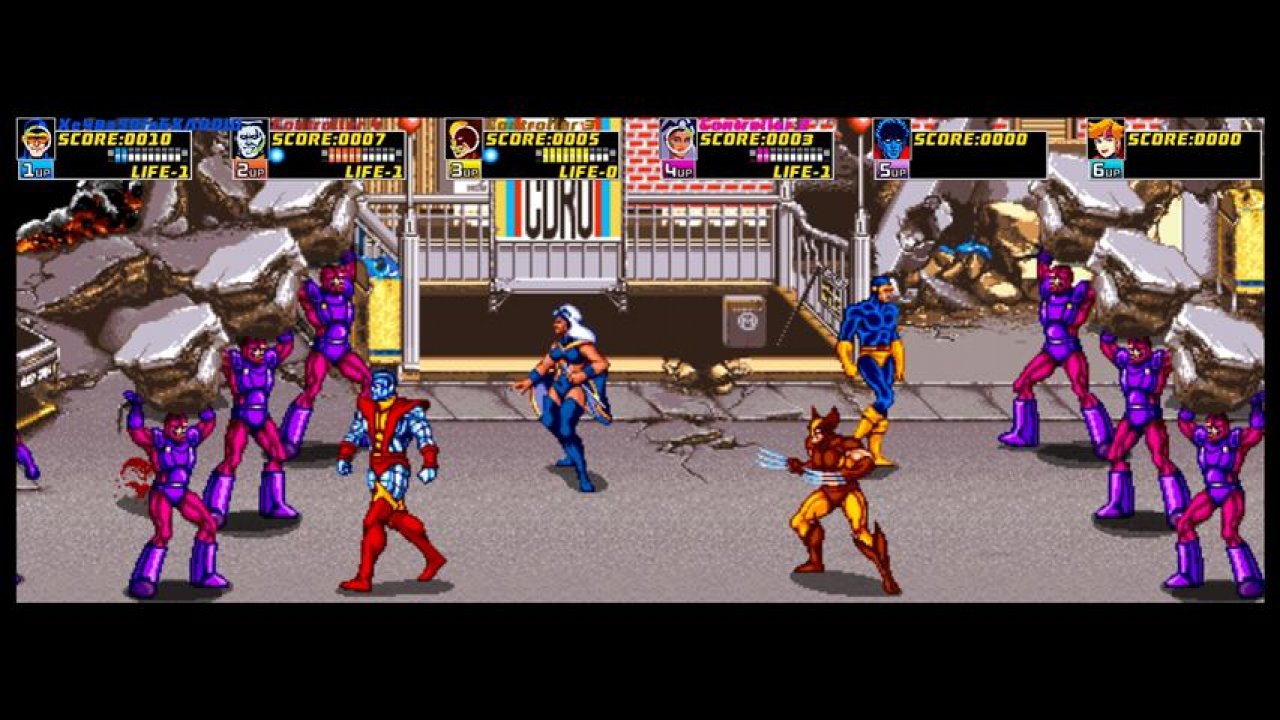 [31/03/2021] Als eines der ersten Arcade-Spiele überhaupt bot Konamis X-Men (1992) einen 6-Spieler-Koop-Modus. Um den Widescreen-Effekt zu erzielen, nutzte das Gerät zwei CRT-Bildschirme. 2010 erschienen Umsetzungen für PSN und Xbox Live Arcade – inklusive 6-Spieler-Modus.