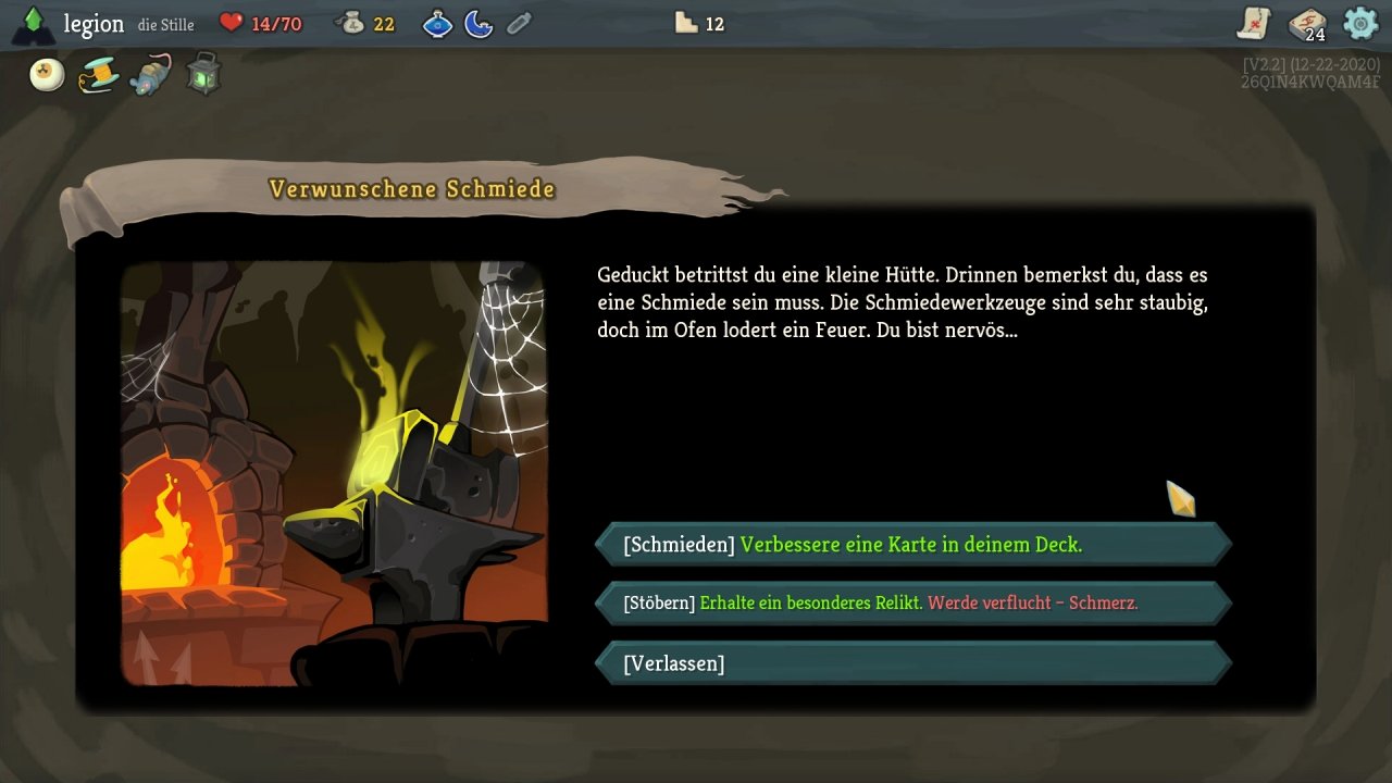 [17/05/2021] Slay the Spire: Gelegentliche Zufallsereignisse lockern das Spielgeschehen auf.