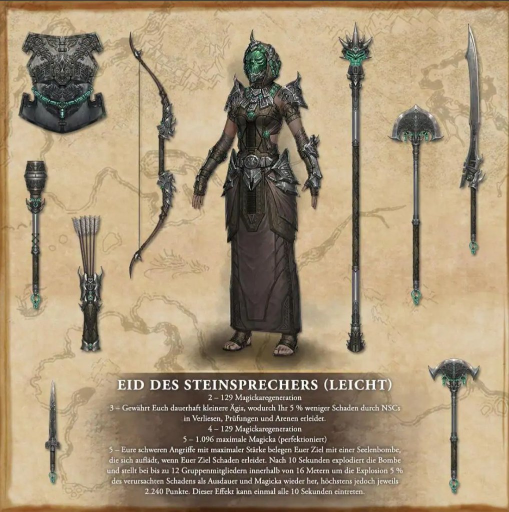 [27/05/2021] TESO: Blackwood -&nbsp;Das Set&nbsp;Eid des Steinsprechers.