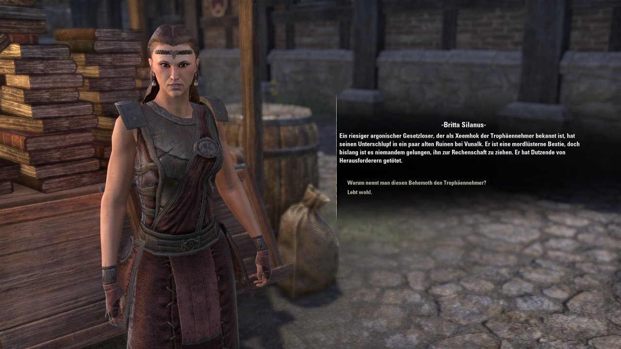 [27/05/2021] TESO: Blackwood - Questgeberin Britta Silanus versorgt euch in Leyawiin mit Aufträgen rund um die Anführer vom Dunkelforst.