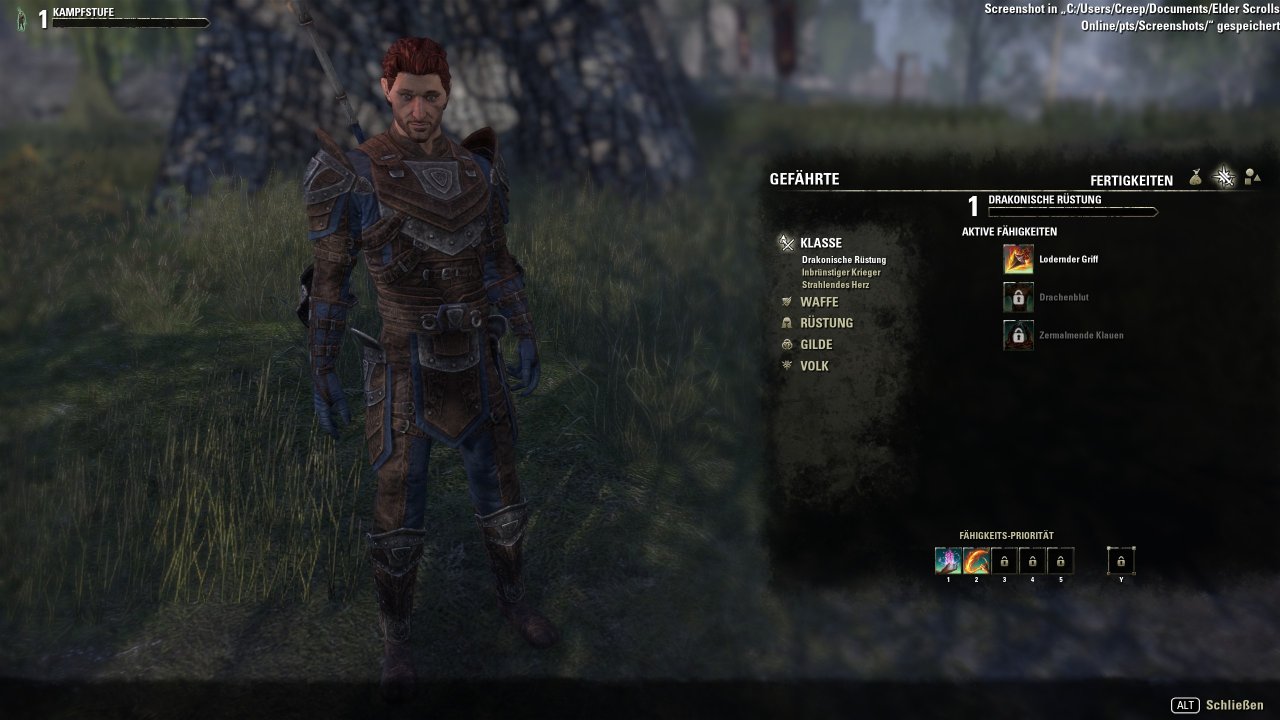 [06/05/2021] TESO: Gefährten in Blackwood - Auf Stufe 1 hat euer Gefährte nur Zugriff auf wenige Fertigkeiten.