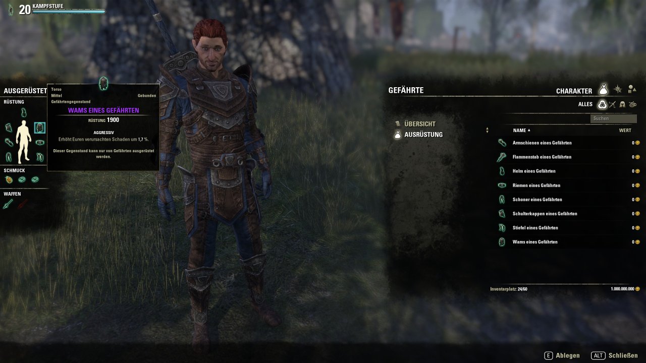 [06/05/2021] TESO: Gefährten in Blackwood - Die Ausrüstung verbessert euren Gefährten in bestimmten Bereichen.