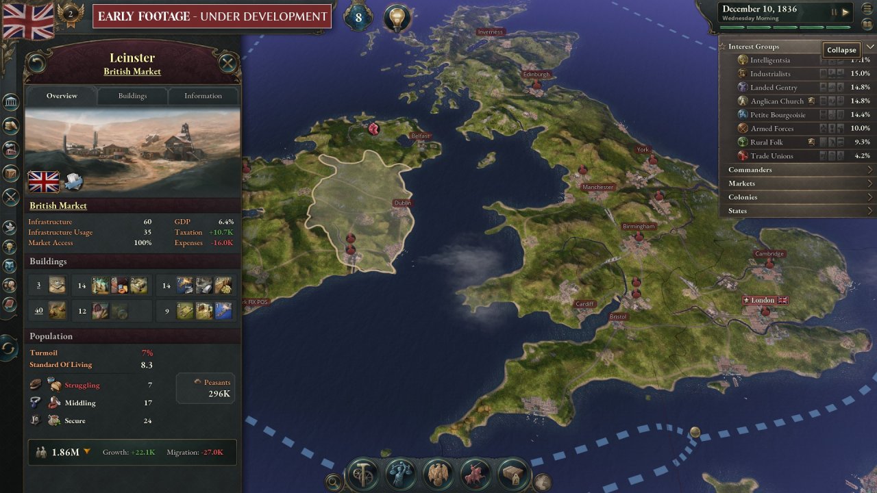 [20/05/2021] Mehr Spieleinwirkung: In Victoria 3 habt ihr stärkeren Einfluss auf Faktoren wie den Gebäudebau.