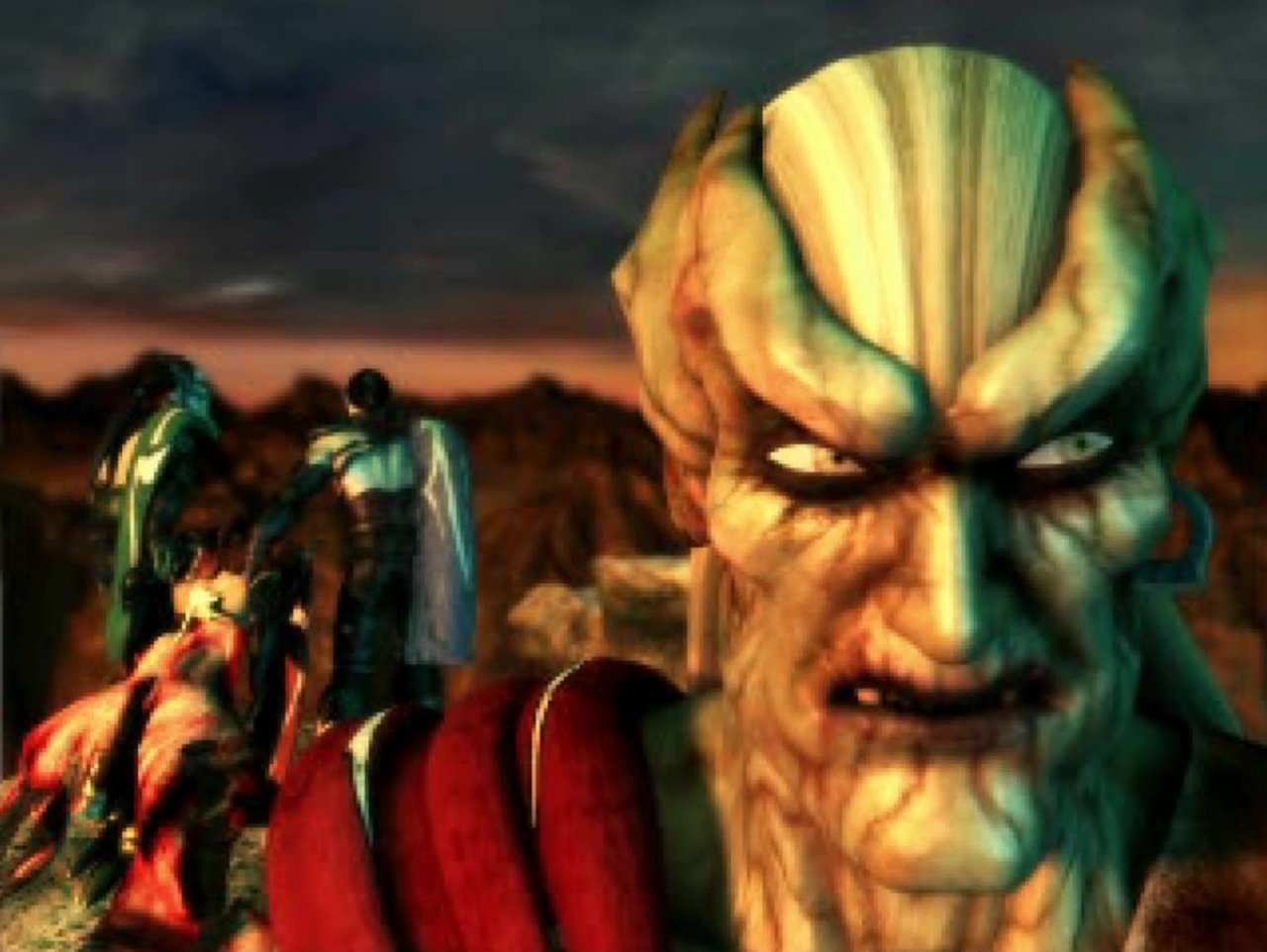 [01/06/2021] Szene aus dem über dreiminütigen Intro von Legacy of Kain: Soul Reaver: Ober-Vampir Kain ist neidisch auf Raziels neue prunkvolle Flügel – und lässt ihn zur Strafe in einen tödlichen Seelenstrudel werfen. &nbsp;