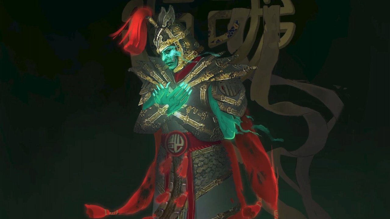 [27/07/2021] Concept Art zu neuen Gegnern aus End of Dragons - möglicherweise trifft man in den neuen Angriffsmissionen auf diesen Geisterkrieger.