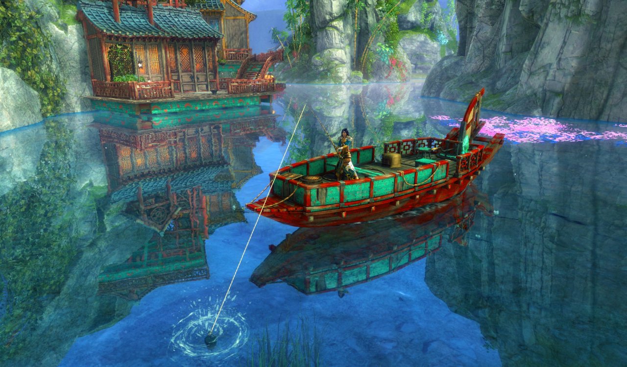 [27/07/2021] Von unserem Boot aus, einem Skiff, werden wir in End of Dragons auch angeln können.