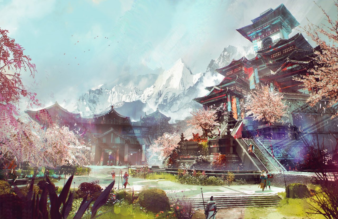 [27/07/2021] Concept Art zum Kloster Shing Jea in Guild Wars 2: End of Dragons