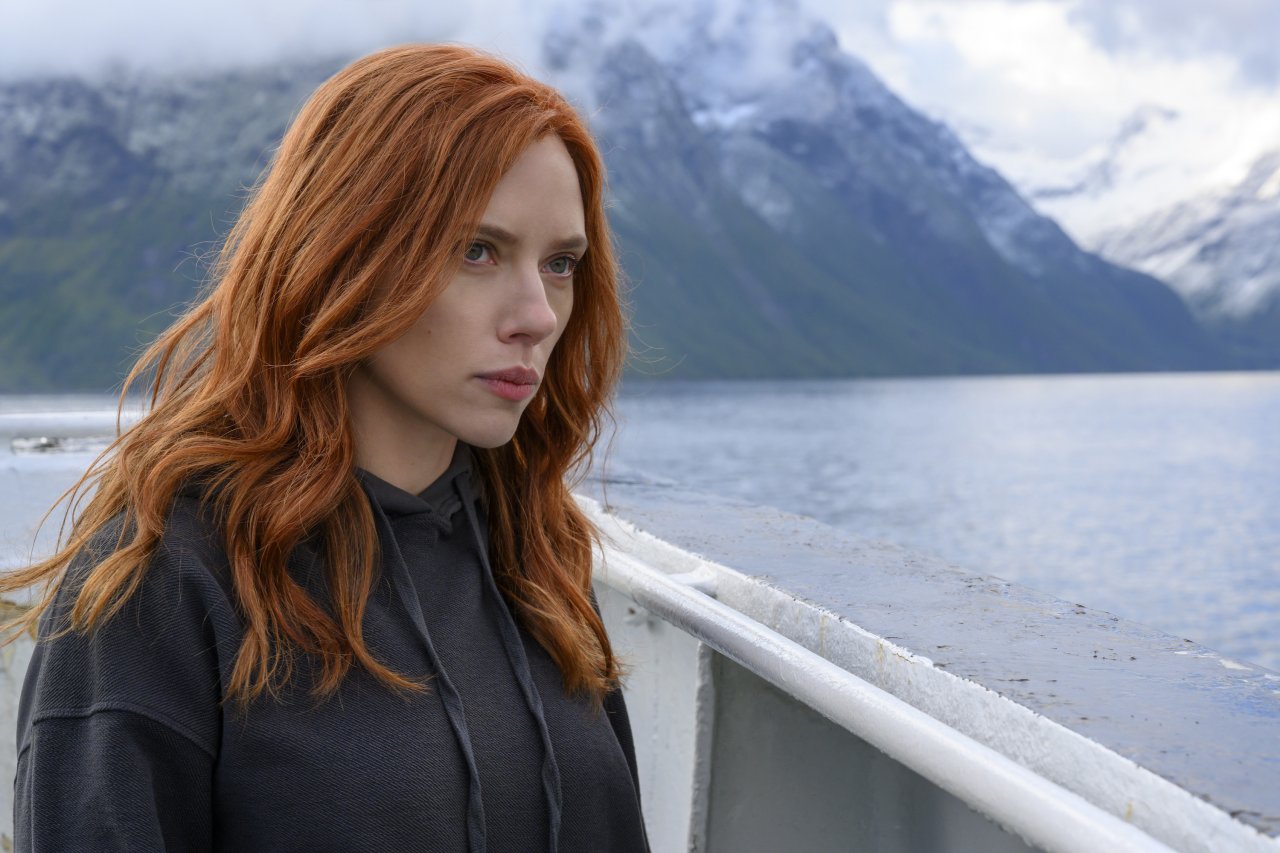 Scarlett Johansson in Black Widow.