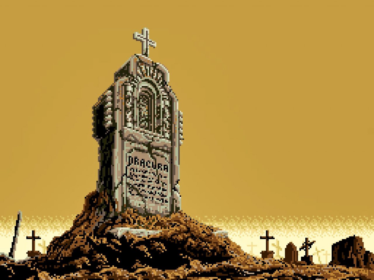 [11/08/2021] Glaf Dracura? In der West-Version des Spiels fehlen das Kreuz auf dem Stein und auch die „engrishe“ Schrift. Keine Religion bei Nintendo! (Quelle: MobyGames)