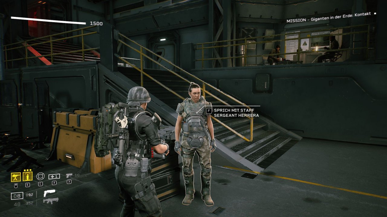 [14/09/2021] NPCs erklären Euch in der Regel die Story. Bei Sergeant Herrera startet ihr in die Missionen, während andere als Ausrüstungsdealer fungieren.