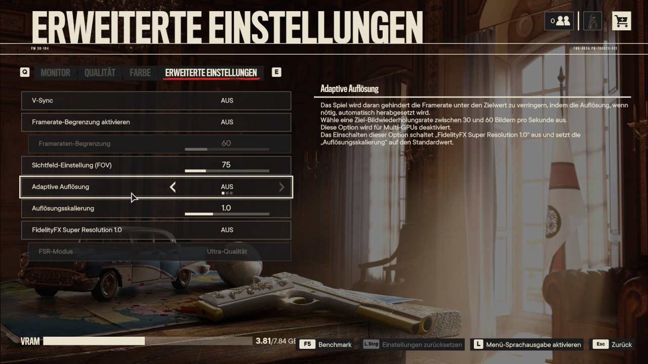 [12/10/2021] Far Cry 6 Erweiterte Einstellungen