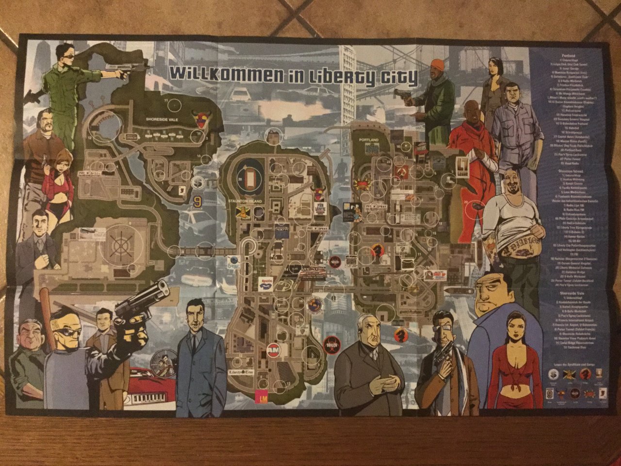 [28/10/2021] Dem Spiel lag seinerzeit diese nützliche Karte von Liberty City bei.