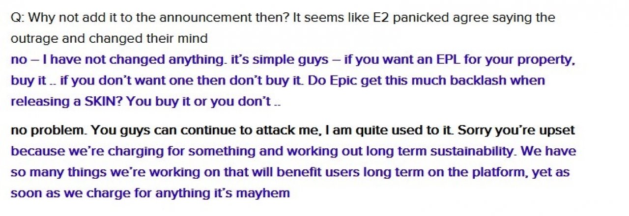 [12/11/2021] Shanes passiv-aggressiver Ton zieht sich von Beginn an durch seine Interaktion mit der Community. Ein professioneller CEO antwortet anders auf (berechtigte) Spielerfragen und lässt sich nicht aus der Reserve locken.