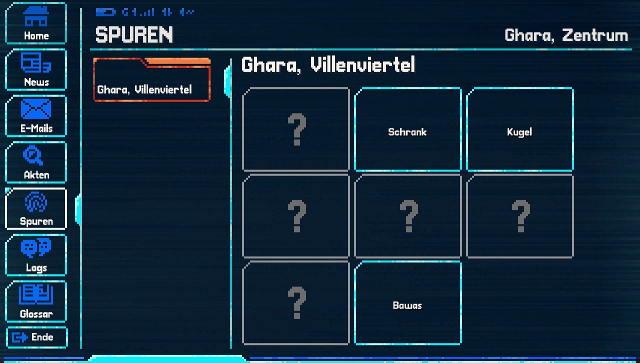 [24/01/2022] Die gefundenen Hinweise werden im Telefon gesammelt, sodass man sie jederzeit wieder anschauen kann.&nbsp;