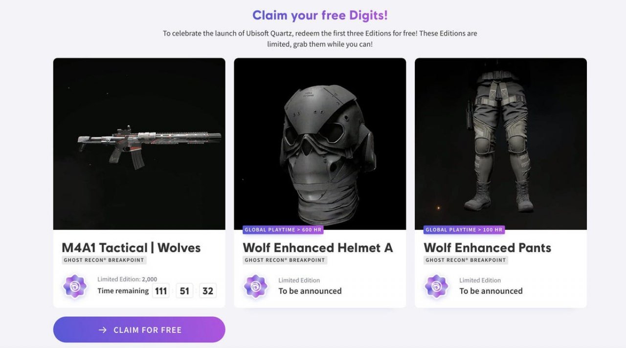 [05/01/2022] Die ersten NFTs sind Skins für Ghost Recon.&nbsp;
