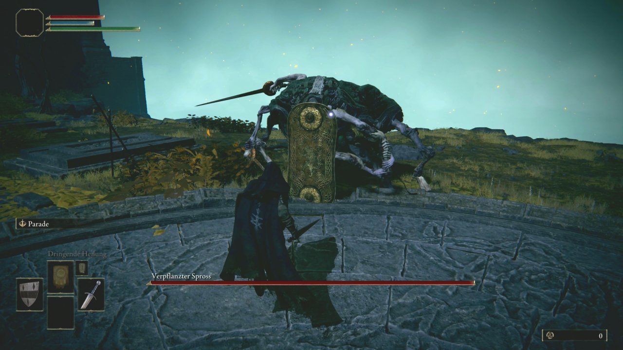 [25/02/2022] Der erste Bosskampf scheint aussichtslos. FromSoft-Profis werden alles versuchen, den Gegner gleich zu legen.