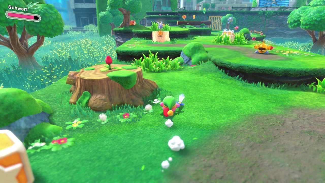 [25/03/2022] Kirby und das vergessene Land: Urbane Graslande: Bringe 5 Tulpen zum Blühen (1/5).