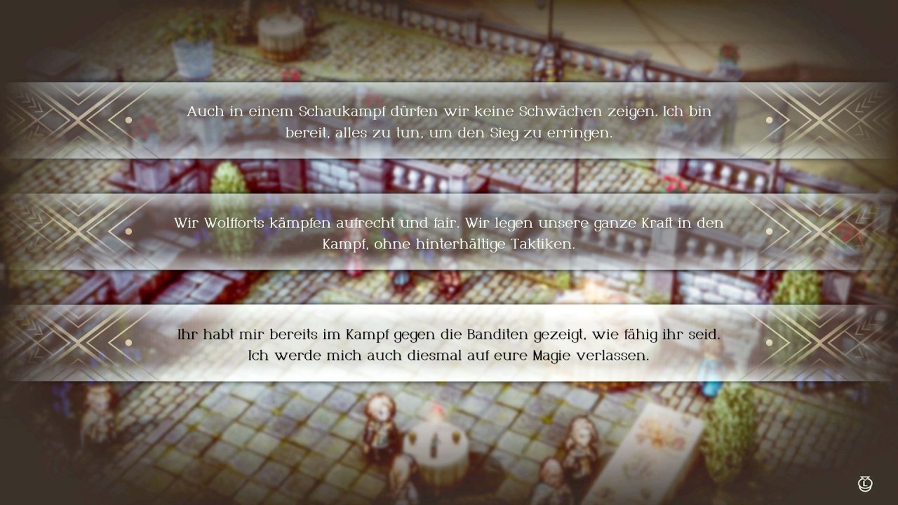 [03/03/2022] Um Bürgern zu helfen und Verhandlungen zu gewinnen, müsst ihr die jeweils beste von mehreren Antworten wählen. Das hat Auswirkungen auf Serenoas Gesinnung.