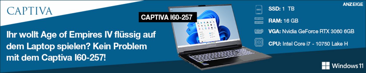 [18/03/2022] CAPTIVA I60-257 inkl. Windows 11