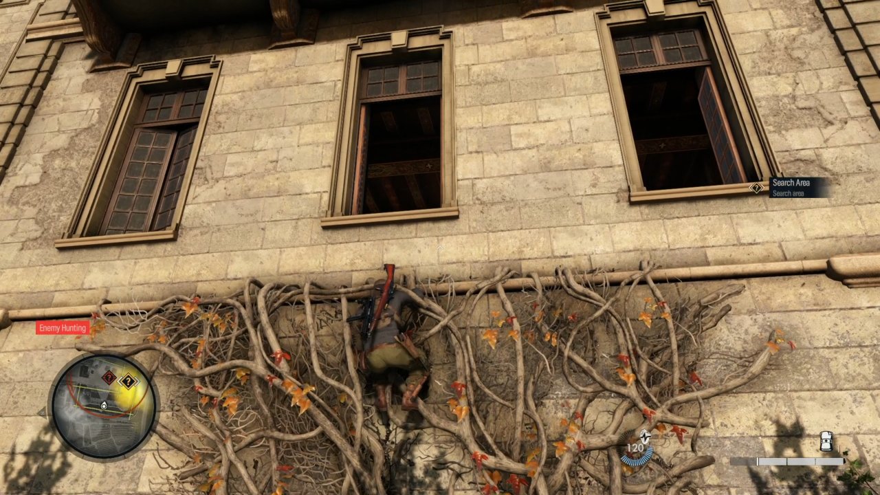 [27/04/2022] Neu im Repertoire: In Sniper Elite 5 kann unser Protagonist an Wurzeln klettern, um noch geheimer an sein Ziel zu gelangen.