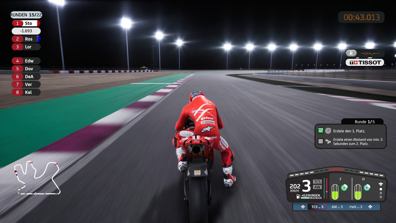 [22/04/2022] In den Herausforderungen gilt es bestimmte Ziele zu erreichen. Mit Casey Stoner müssen wir in Katar beispielsweise Valentino Rossi auf Abstand halten.