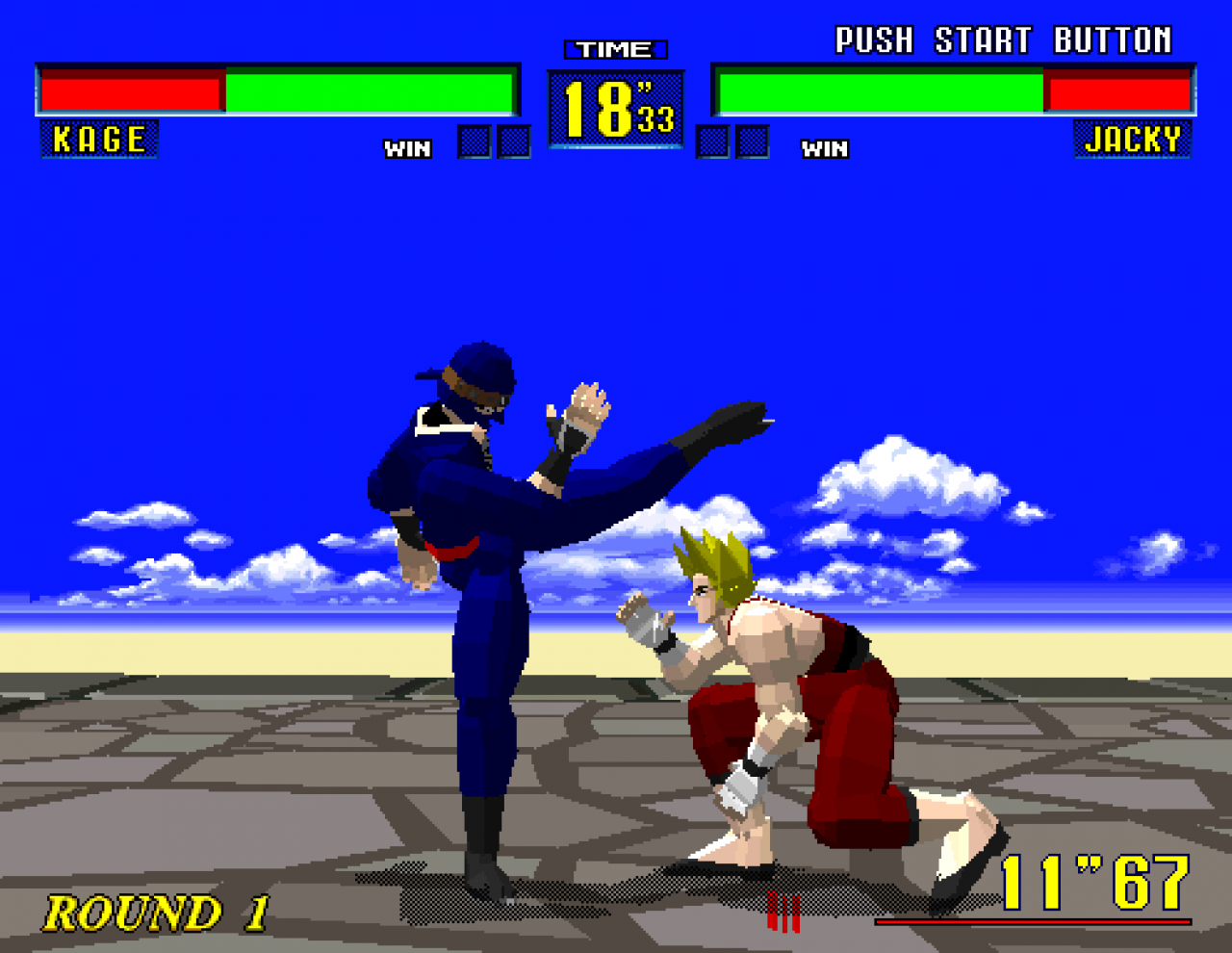 [28/06/2022] Yu Suzukis im Oktober 1993 veröffentlichtes Virtua Fighter legte den Grundstein für alle weiteren 3D-Beat’em-Ups. Über 40.000 Automaten konnte Sega in 90er-Jahren absetzen. Am 22. November 1994 erschien es als Starttitel für Segas Saturn.