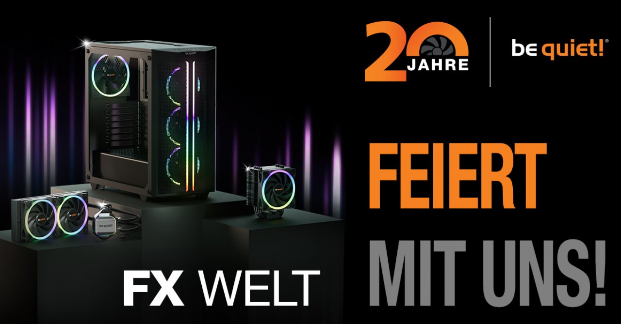[29/07/2022] 20 Jahre: be quiet! feiert Jubiläum mit seiner ersten RBG-Produktserie
