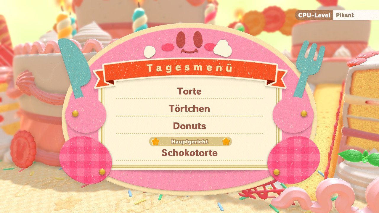 [31/08/2022] Chef Kirby, was steht heute auf der Tageskarte? Alle Maps sind nach Essen benannt.