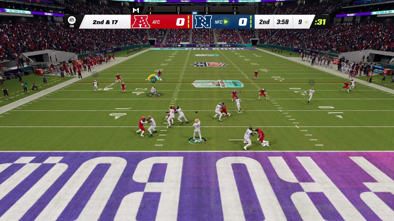 [19/08/2022] Selbst mit Gunslinger Aaron Rodgers ist das Skill-Based Passing zu Spielbeginn eine echte Herausforderung.