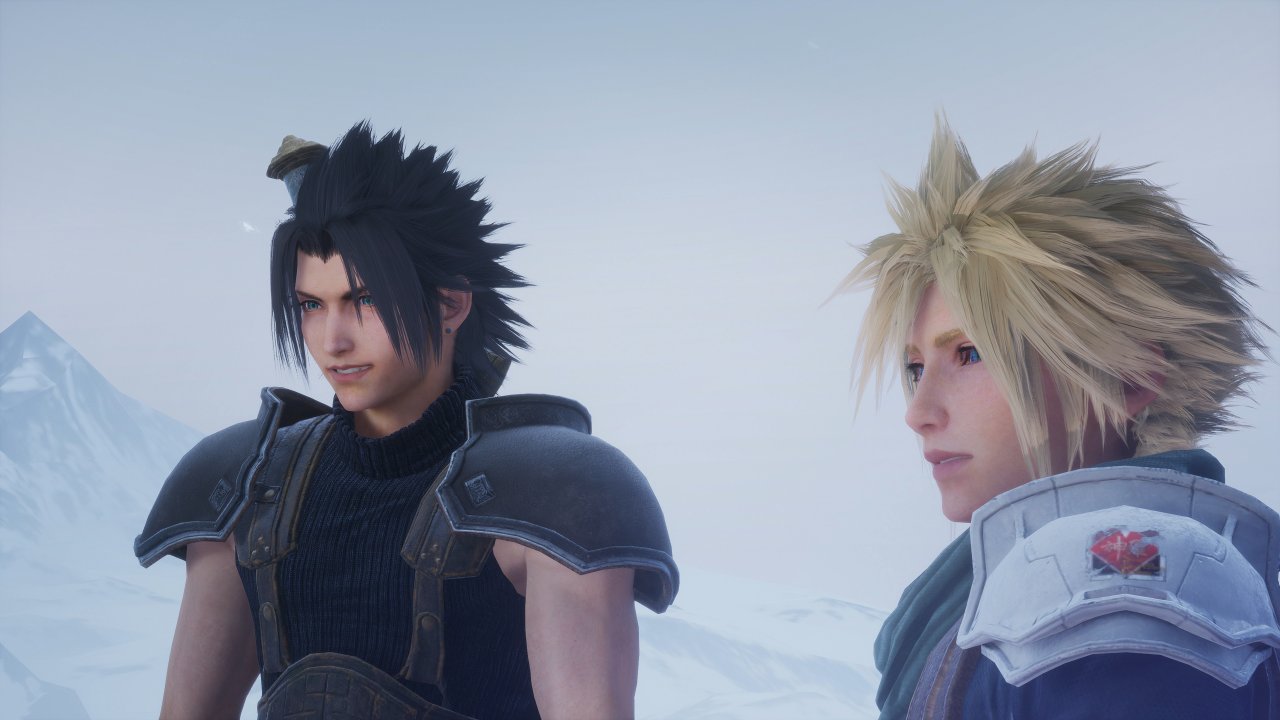 [21/09/2022] Die Geschichte von Crisis Core handelt von Zack (links) und seine Verstrickung mit Figuren aus Final Fantasy 7 wie Cloud (rechts).