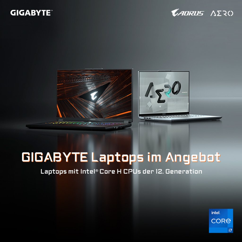 [05/09/2022] GIGABYTE, AERO & AORUS: Jetzt bis 30% auf aktuelle Laptops sparen