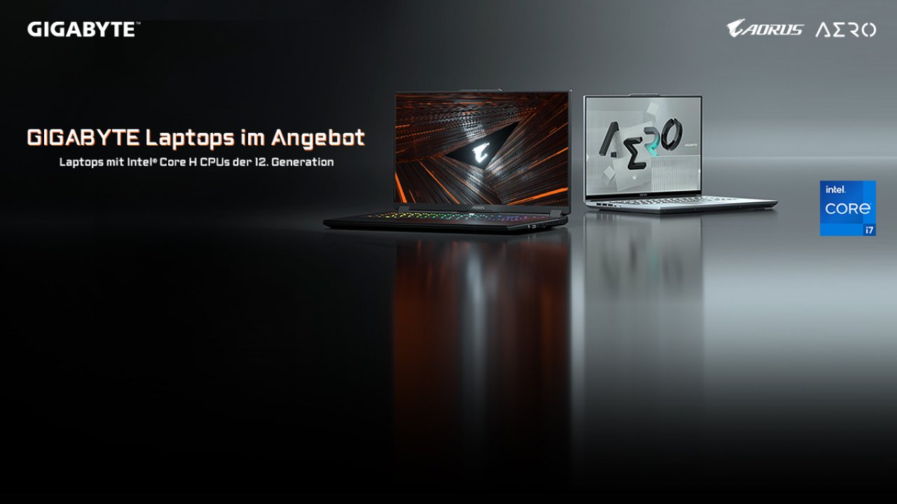 [05/09/2022] GIGABYTE, AERO & AORUS: Jetzt bis 30% auf aktuelle Laptops sparen