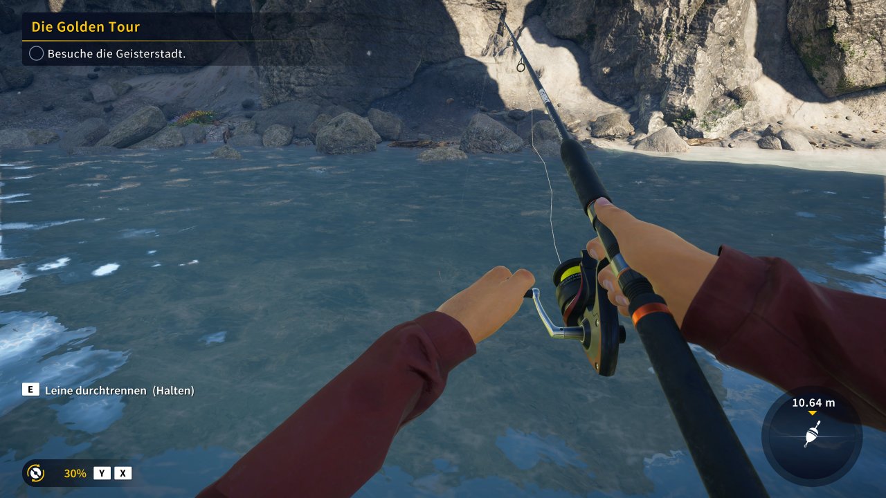 [16/09/2022] Beim Angeln im Fluss bewegt sich der Schwimmer keinen Zentimeter.