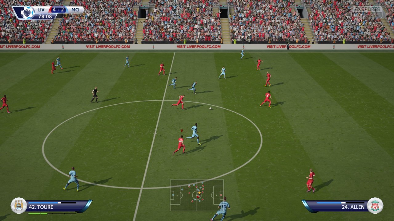 [30/09/2022] Gab es nun Momentum im Online-Spiel von FIFA (im Bild: FIFA 15) oder nicht? EA Sports stellte später klar, dass man eine derartige Technologie zur Anpassung des Schwierigkeitsgrads nie integriert hatte.