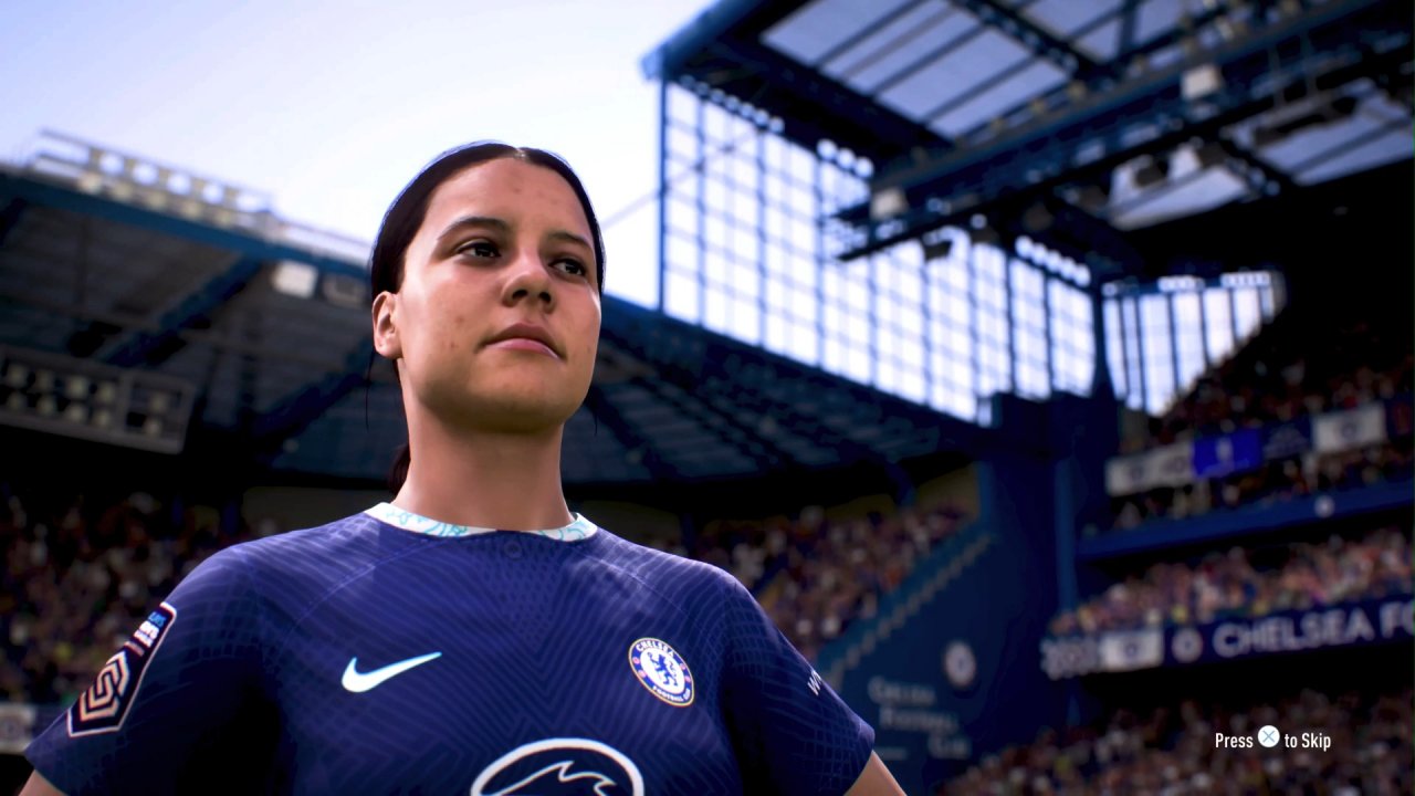 [30/09/2022] Chelsea-Spielerin Sam Kerr ist neben PSG-Stürmer Kylian Mbappé Cover-Star von FIFA 23. Trotzdem spielen die Damen auch im aktuellen Ableger noch die zweite Geige.