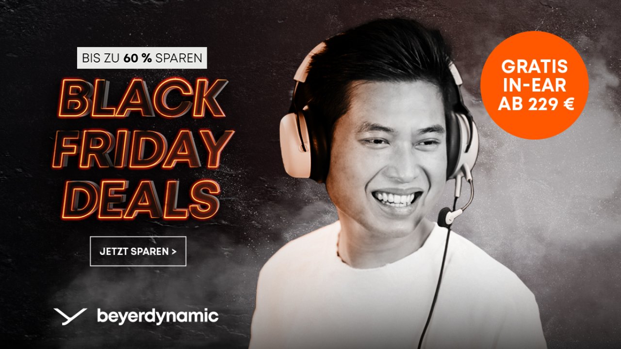 [16/11/2022] Cyber Week bei beyerdynamic: Gratis-Kopfhörer und bis zu 60% Rabatt!