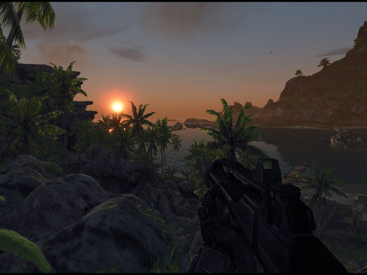 [17/11/2022] Diesen Blick serviert euch Crysis gleich zu Beginn des Spiels auf dem Silbertablett. Das beeindruckende Panorama zeigt die Stärken der CryEngine 2 in der Darstellung weiter Landschaften.&nbsp;