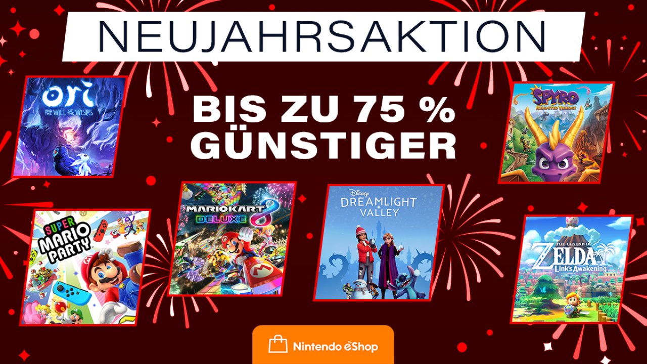 [21/12/2022] Nintendo eShop Neujahrsaktion: Über xxxx Spiele jetzt im Angeobt - bis zu 75% sparen!