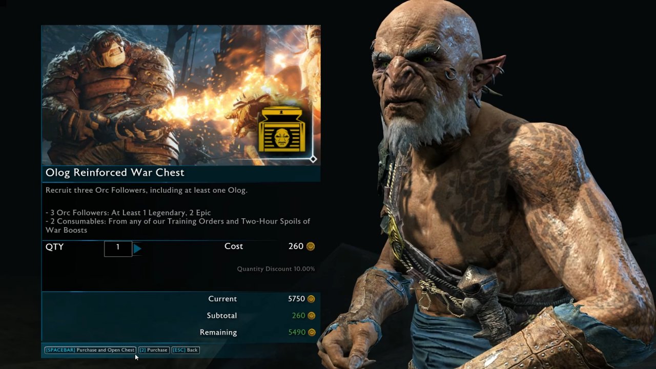 [16/12/2022] Der Shop Ork lacht jedes mal hämisch, wenn ihr eine Lootbox kauft. Die Boxen beinhalten bereits fertig konvertierte Orks und hebeln damit eines der stärksten Gameplay-Elemente komplett aus.