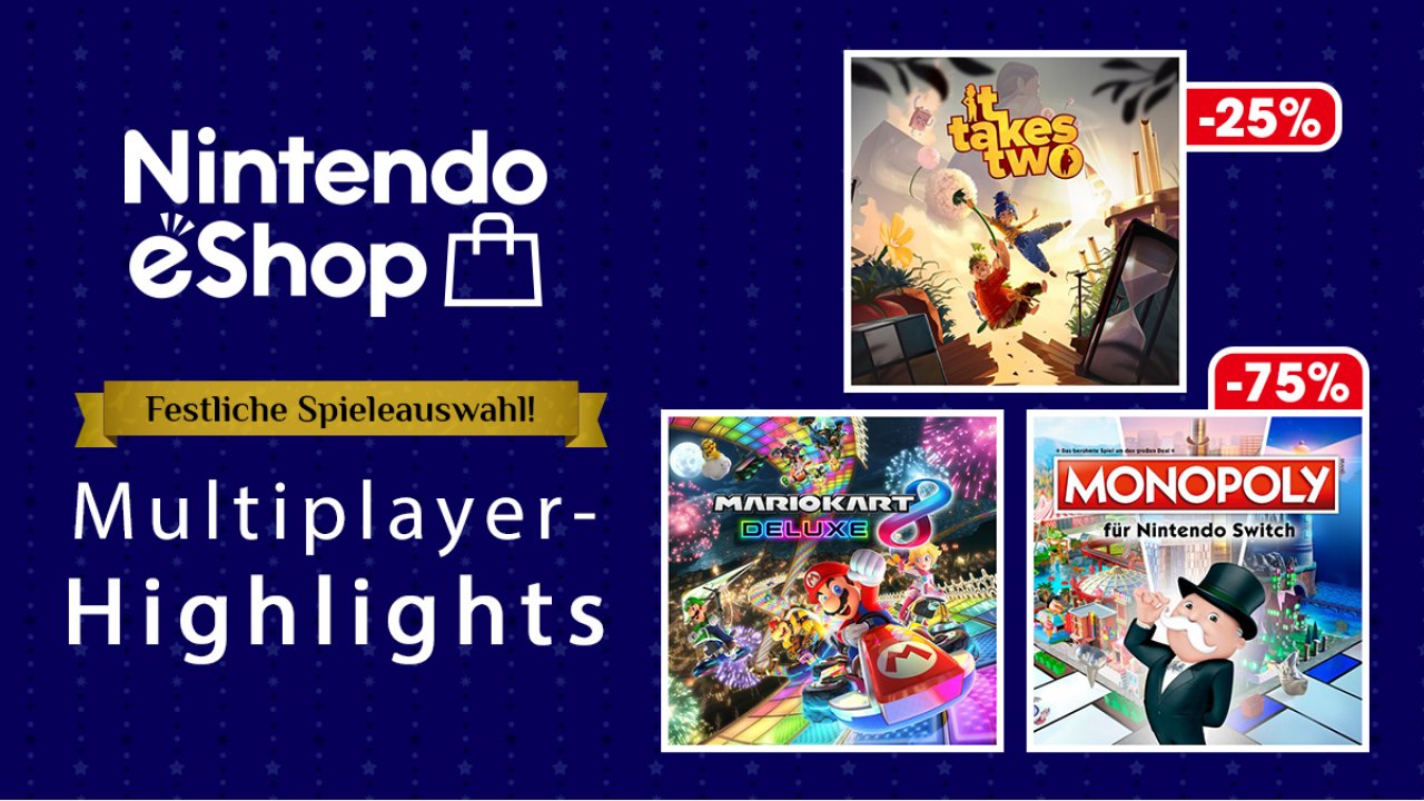 [20/12/2022] Nintendo eShop: 10 gesellige Spiele für die Feiertage - Teilweise stark reduziert!